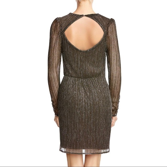 NEW BAILEY/44 GOLD METALLIC CUTOUT MINI DRESS - Picture 5 of 7